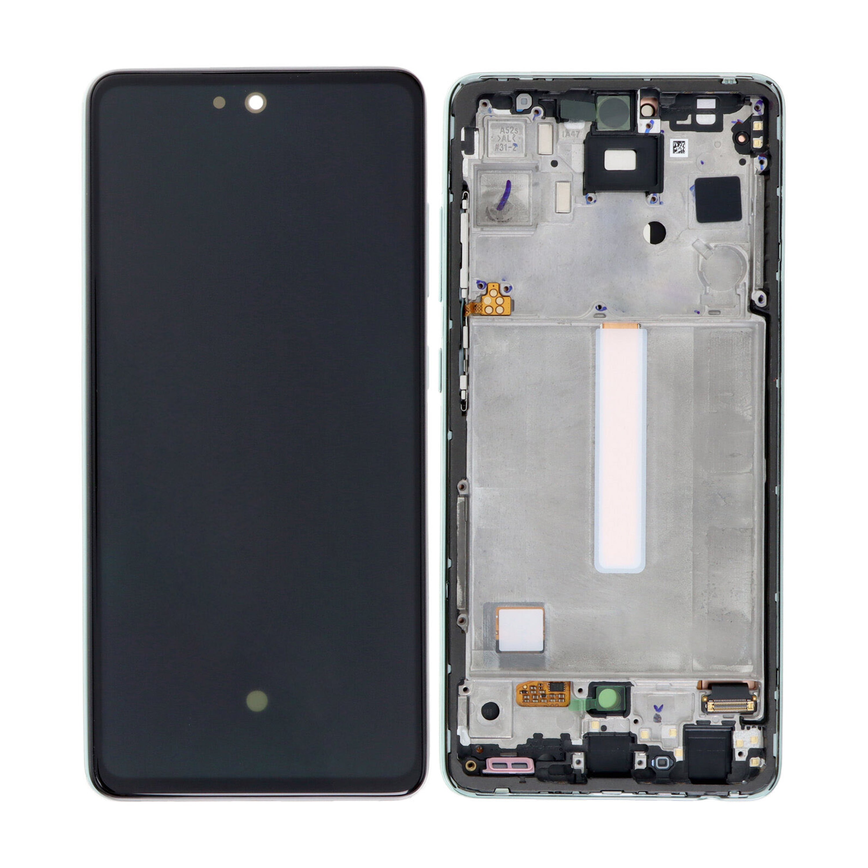 Samsung Galaxy A52 5G A526B, A52s 5G A528B Beeldscherm en Digitizer met Frame Geweldig Mint Soft-OLED
