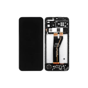 Samsung Galaxy M14 5G M146B Display en digitizer met frame zwart servicepakket