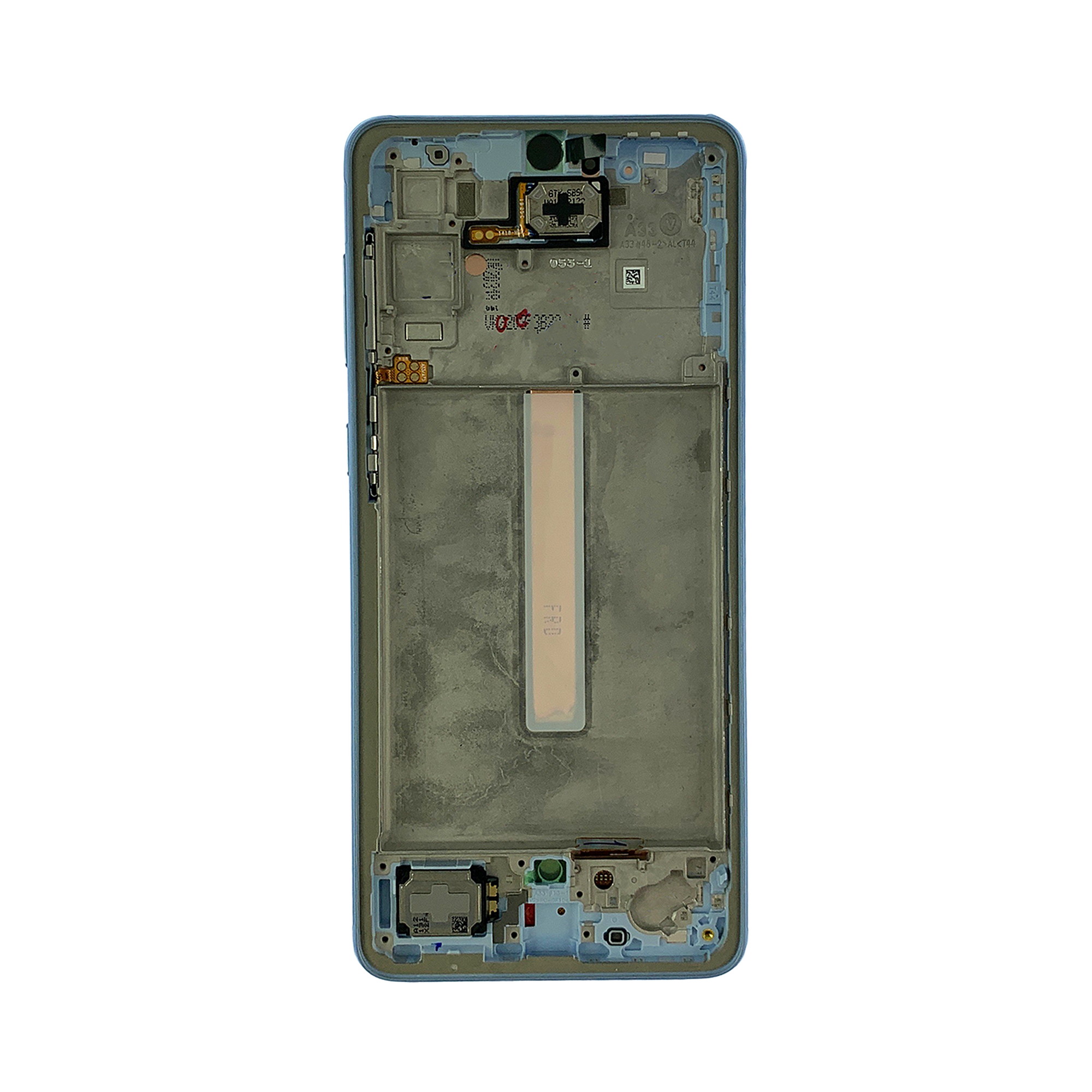 Samsung Galaxy A33 5G A336B Scherm en Digitizer met frame Ontzagwekkende blauwe Soft-OLED