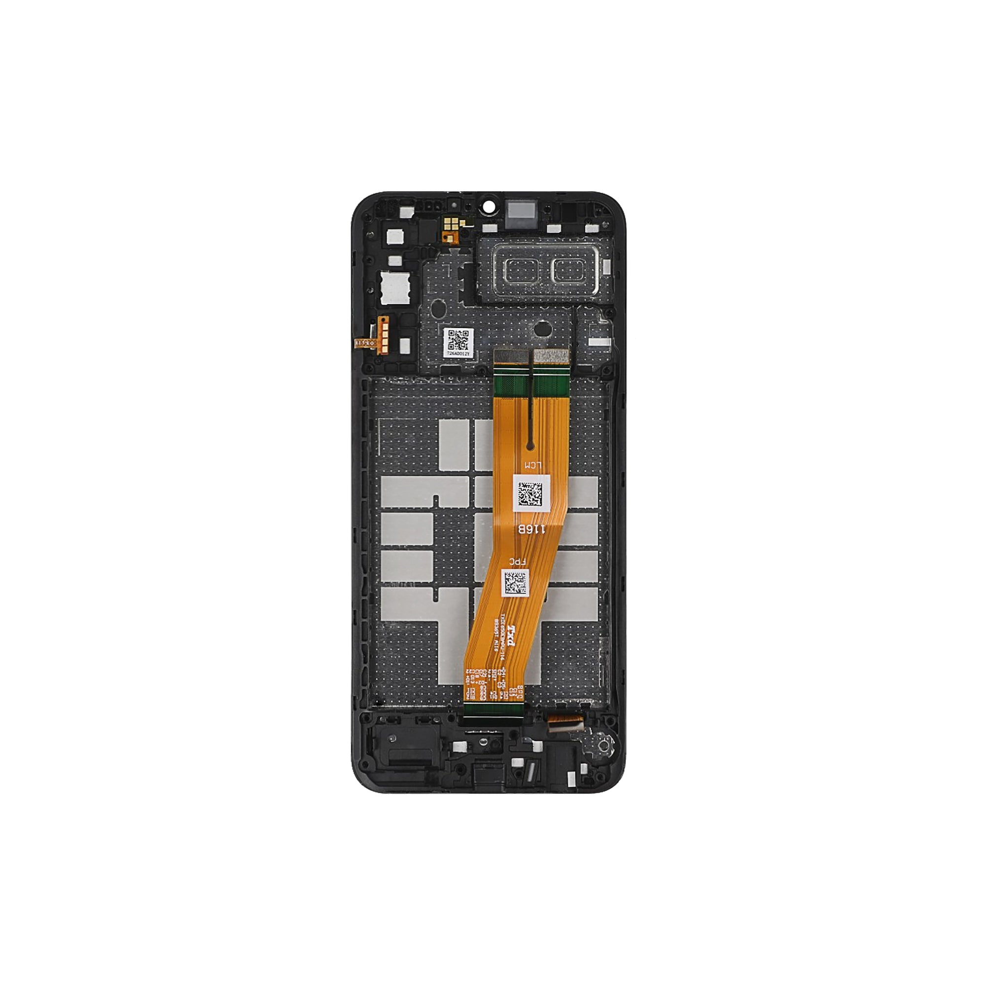 Samsung Galaxy A04e A042F Beeldscherm en Digitizer met Frame Zwart Service Pack