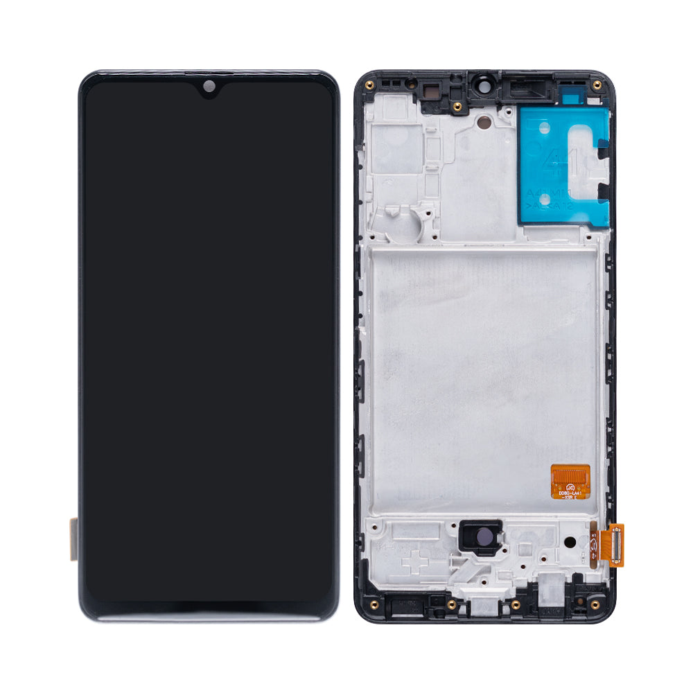 Samsung Galaxy A41 A415F Beeldscherm en Digitizer met Frame Prism Crush Zwart Soft-OLED