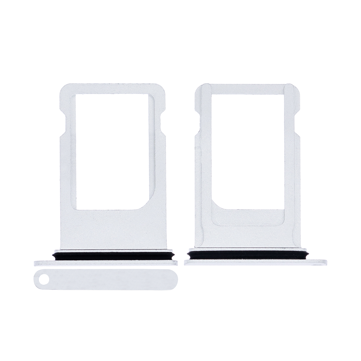 For Apple iPhone 8 Plus Sim Kaarthouder Zilver Getrokken