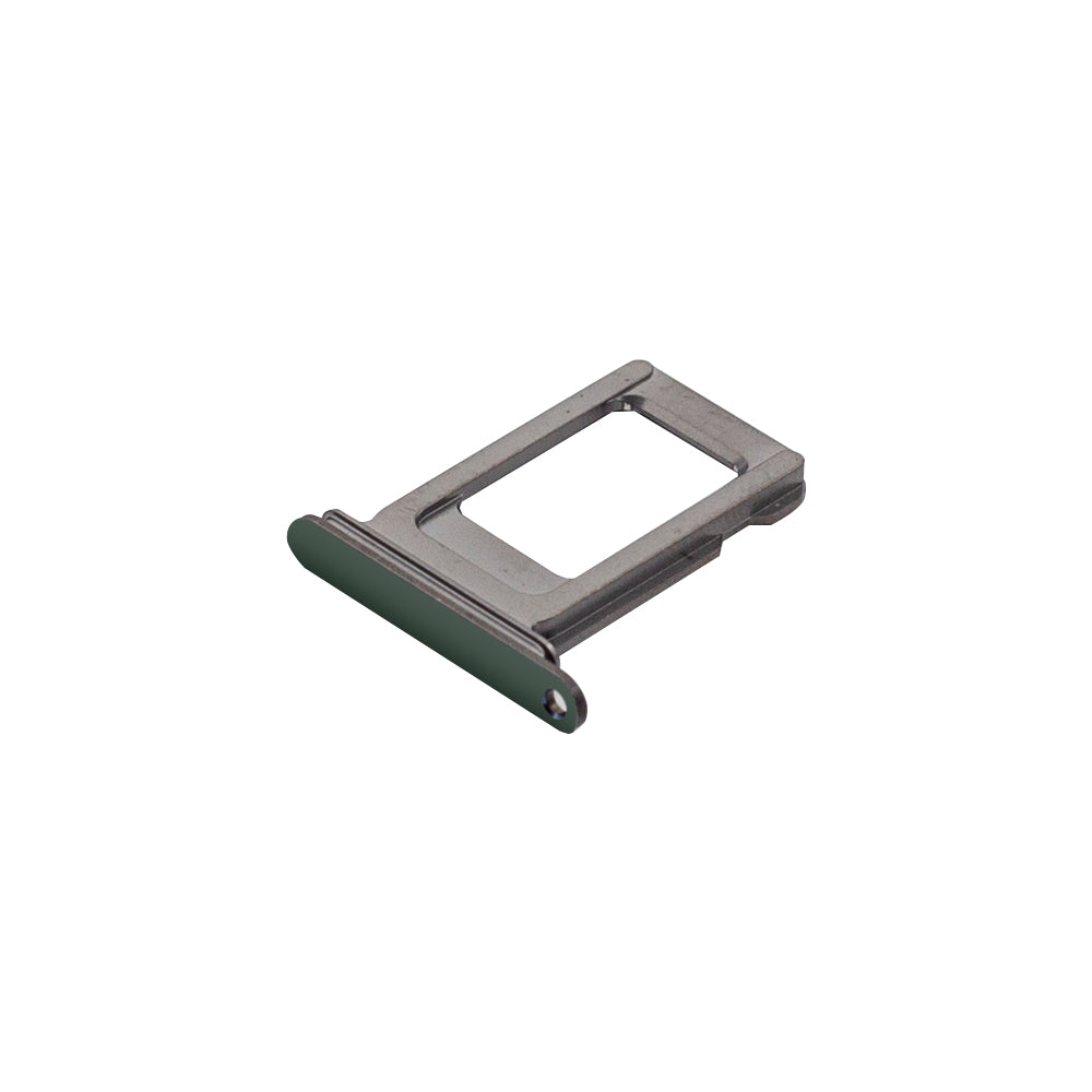 For Apple iPhone 11 Pro Max Sim Kaarthouder Matte Middernacht Groen Getrokken