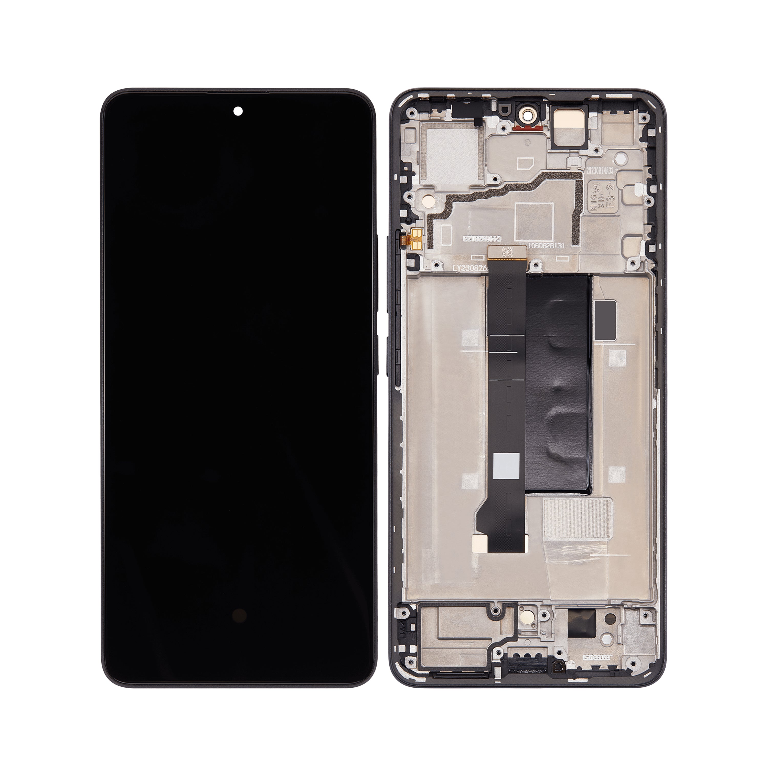 Xiaomi Redmi Note 13 Pro 5G-scherm en digitizer met frame, zwart, OEM