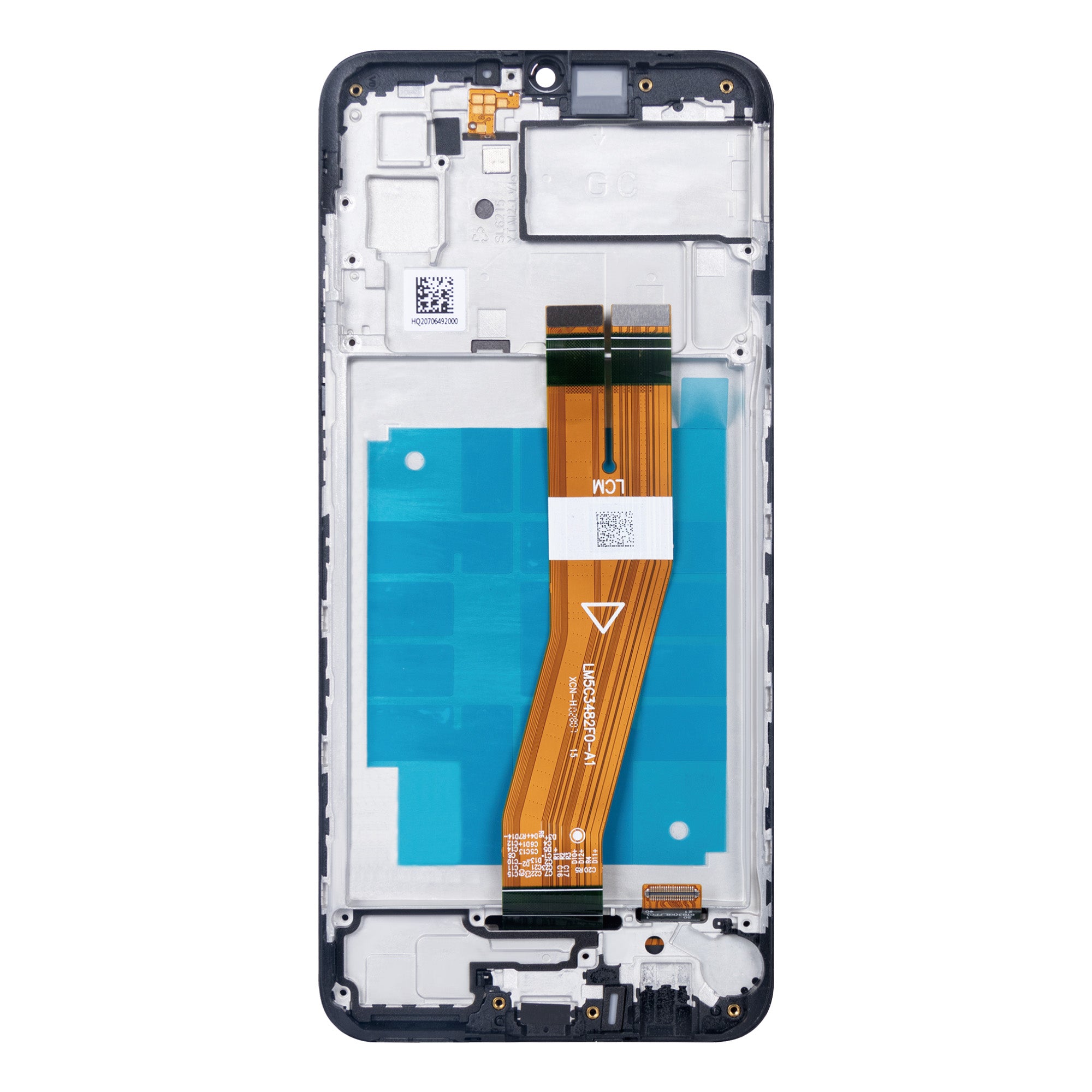 Samsung Galaxy A03 A035F (niet-EU) scherm en digitizer met frame, zwart, Soft-OLED