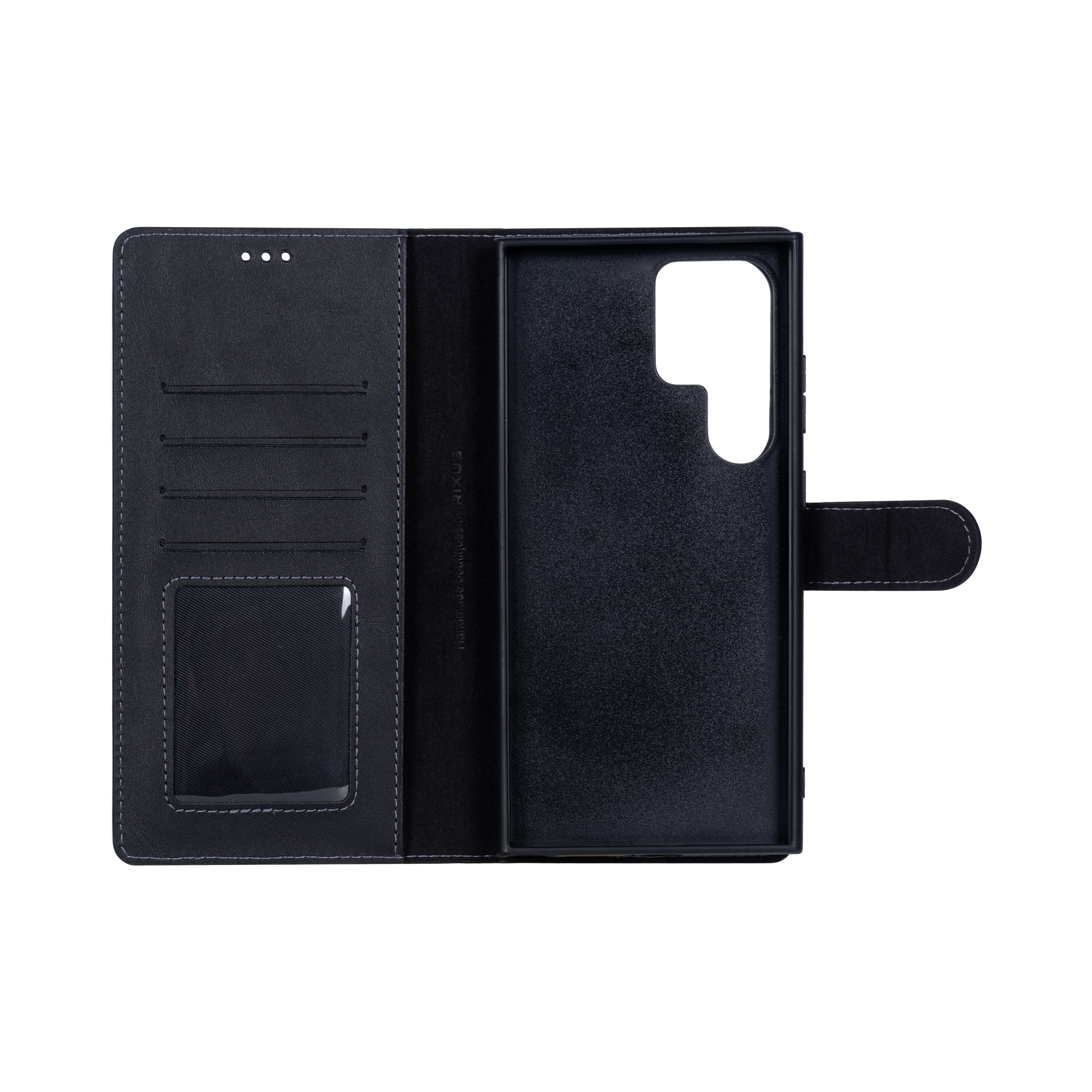 Rixus Duo Magnetische Afneembare Portemonnee Voor Samsung Galaxy S24 Ultra Zwart
