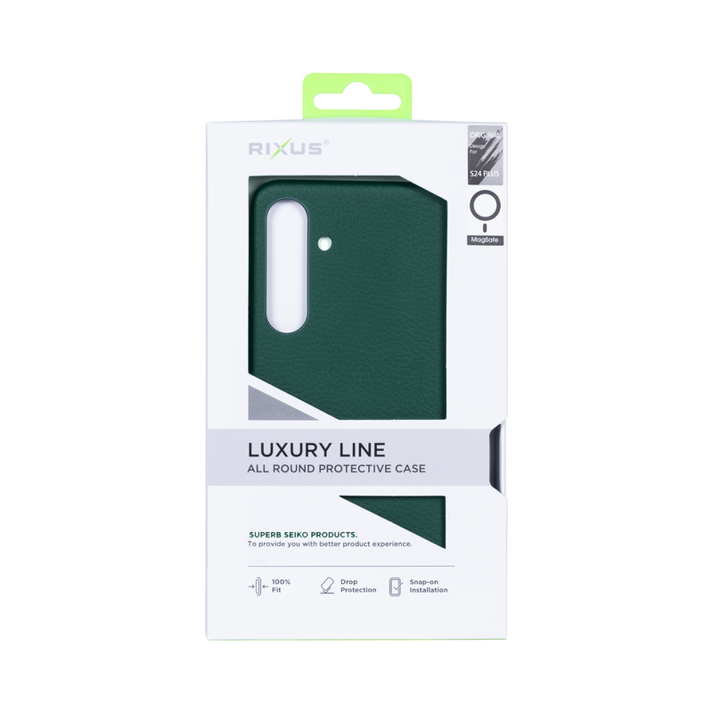 Rixus Classic 02 Case With MagSafe Compatible For Samsung Galaxy S24 Plus Green