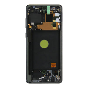 Samsung Galaxy Note 10 Lite N770F Beeldscherm en Digitizer met Frame Aura Black Service Pack