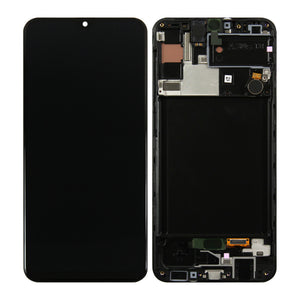 Samsung Galaxy A30s A307F Beeldscherm en Digitizer met Frame Zwart Soft-OLED