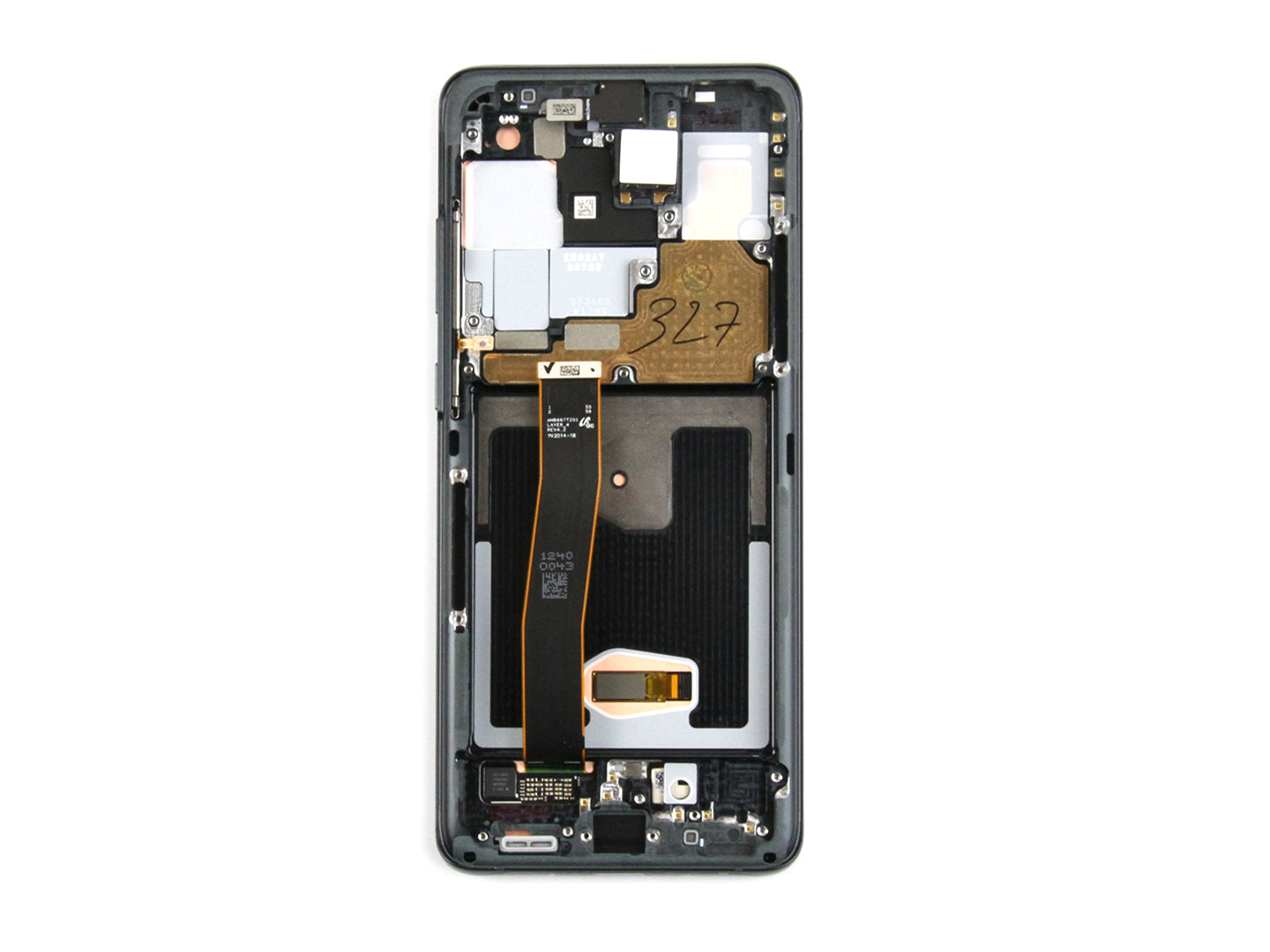 Samsung Galaxy S20 Ultra G988B Beeldscherm en Digitizer met Frame Cosmic Black Service Pack