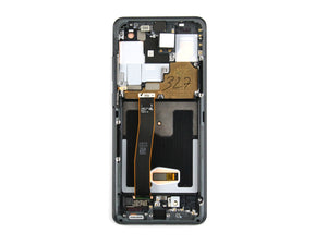 Samsung Galaxy S20 Ultra G988B Beeldscherm en Digitizer met Frame Cosmic Black Service Pack