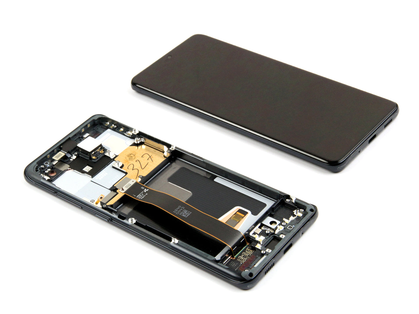 Samsung Galaxy S20 Ultra G988B Beeldscherm en Digitizer met Frame Cosmic Black Service Pack