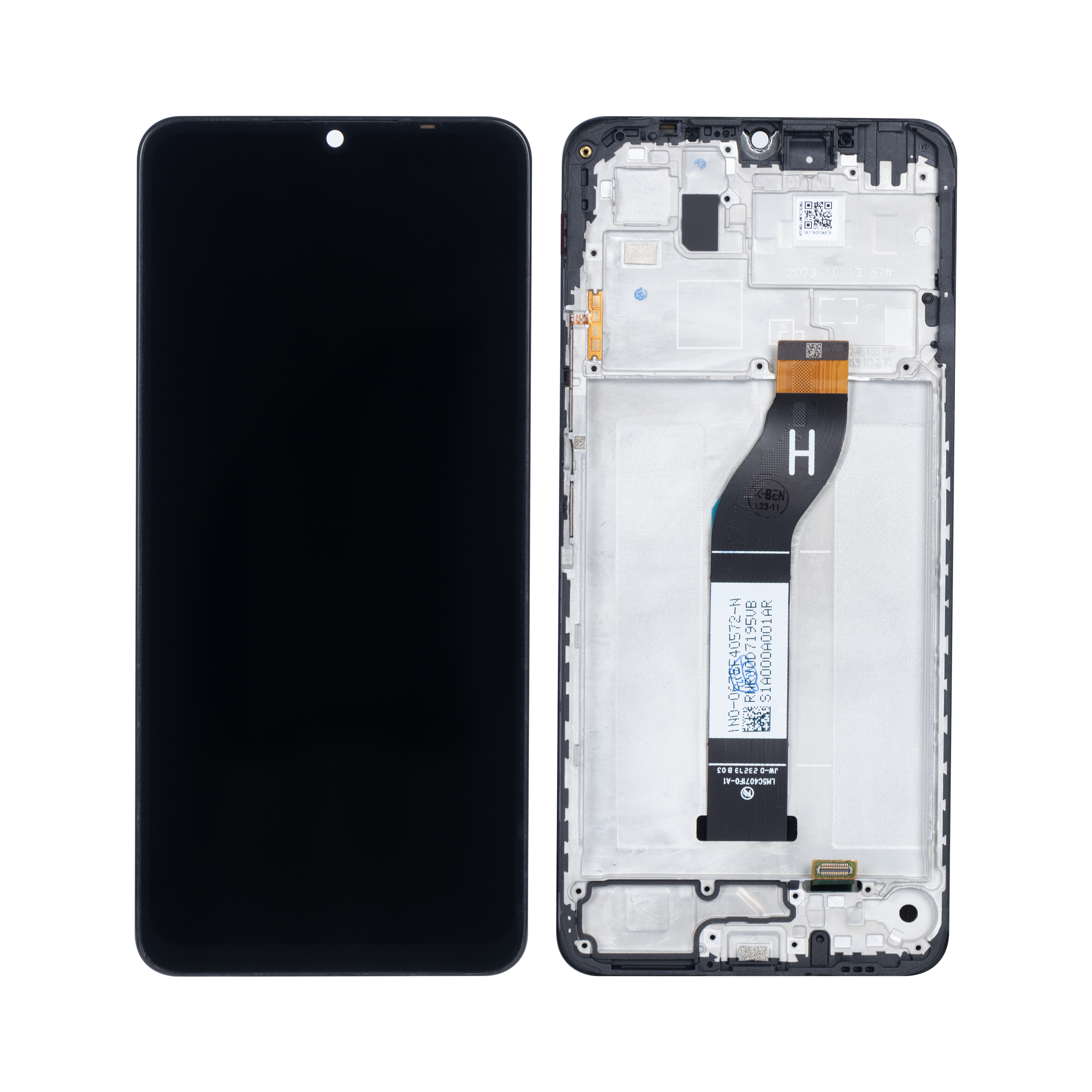 Xiaomi Redmi 13C-scherm en digitizer met frame, zwart OEM