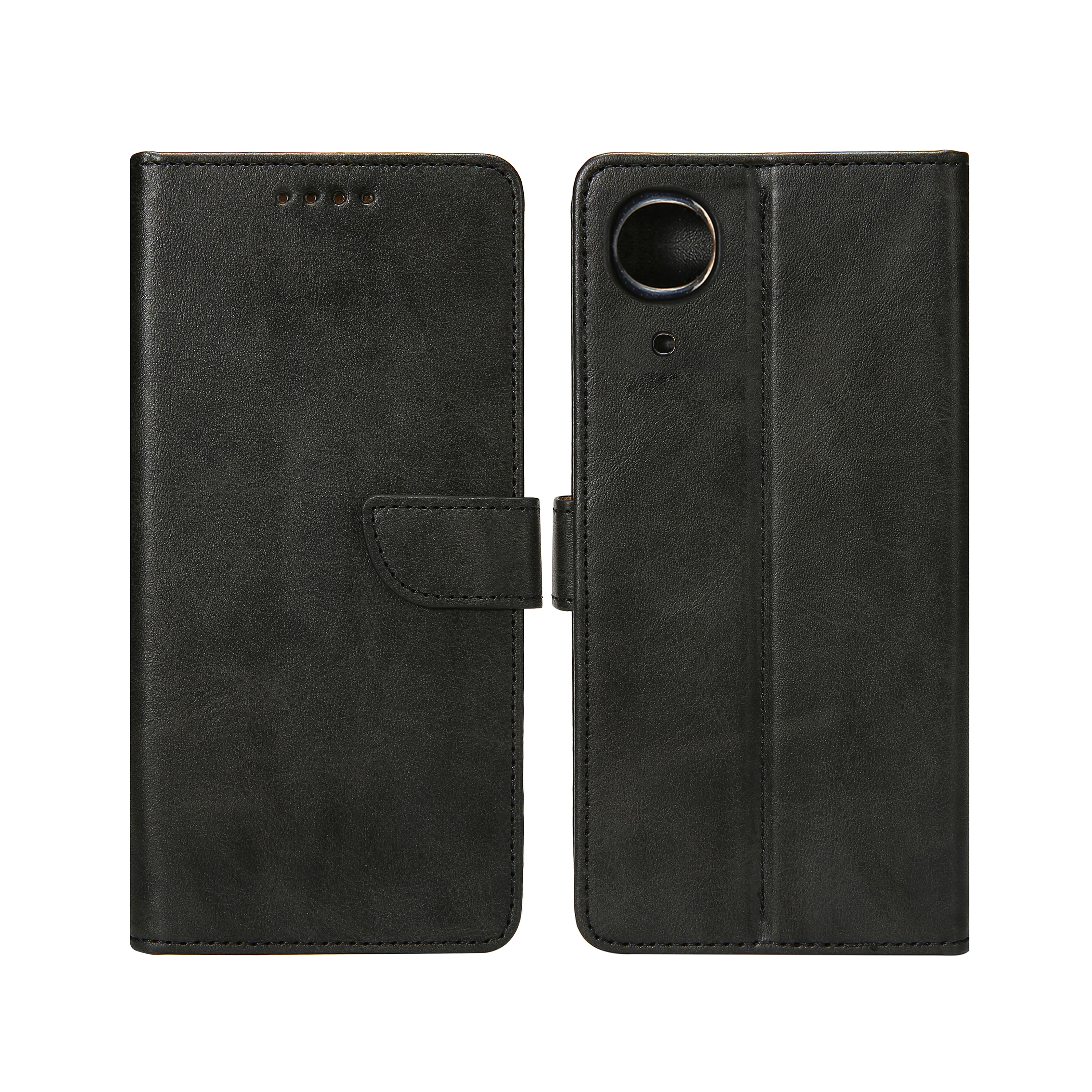 Rixus Boekenhoes Voor Samsung Galaxy A03 Kern Zwart