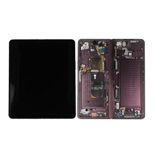 Samsung Galaxy Z Fold4 5G F936B Hoofdscherm en digitizer met frame Burgundy Service Pack