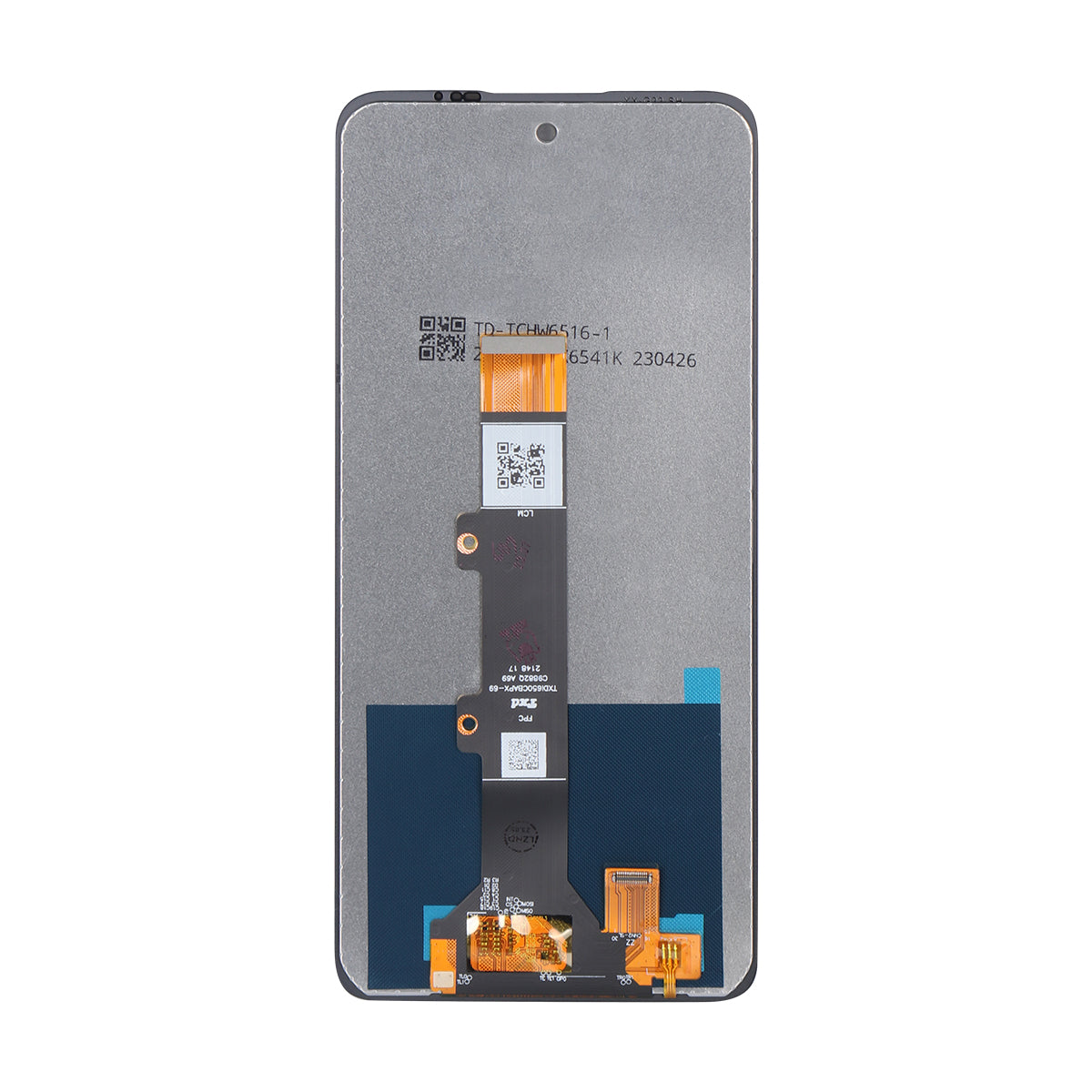 Motorola Moto G22-scherm en digitizer zonder frame, zwart, OEM