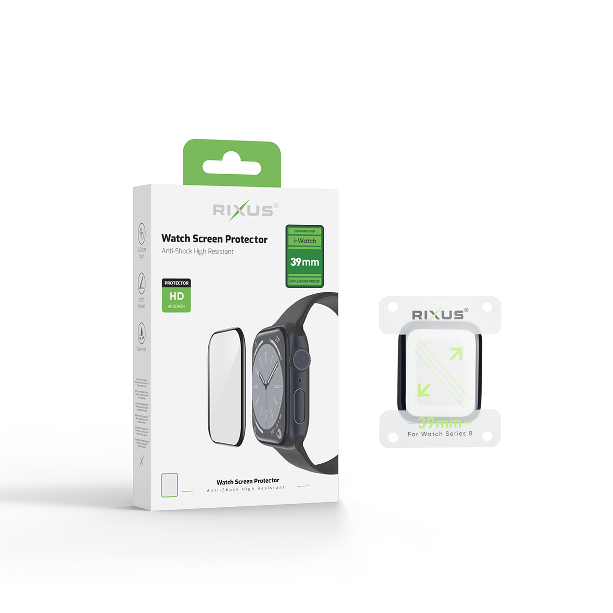 Rixus Zachte Barrière For Apple Watch Scherm Beschermer 38mm
