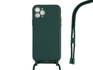 Rixus TPU Halskoorddekking For Apple iPhone 11 Pro Max Donkergroen