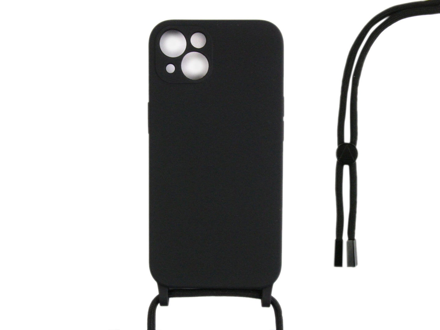 Rixus TPU Halsband Koorddekking For Apple iPhone 13 Mini Zwart