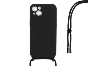 Rixus TPU Halsband Koorddekking For Apple iPhone 13 Mini Zwart