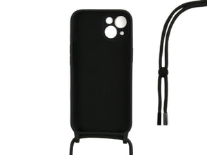 Rixus TPU Halsband Koorddekking For Apple iPhone 13 Mini Zwart