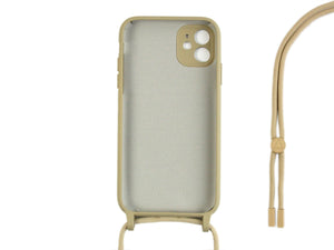 Rixus TPU Halsband Koorddekking For Apple iPhone 12 Mini Goud