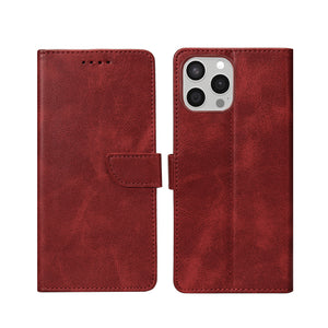 Rixus Boekhoesje For Apple iPhone 15 Pro Donkerrood
