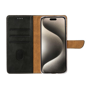 Rixus Boekenhoes For Apple iPhone 15 Pro Max Zwart
