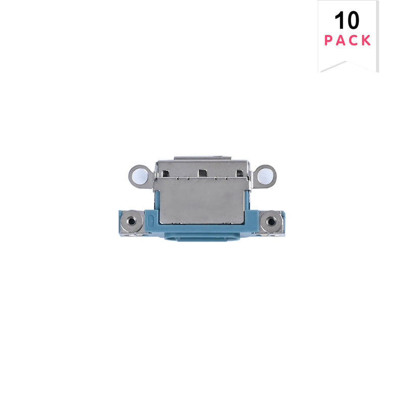 For Apple iPhone 16, 16 Plus systeem opladen Port Teal (10pcs)