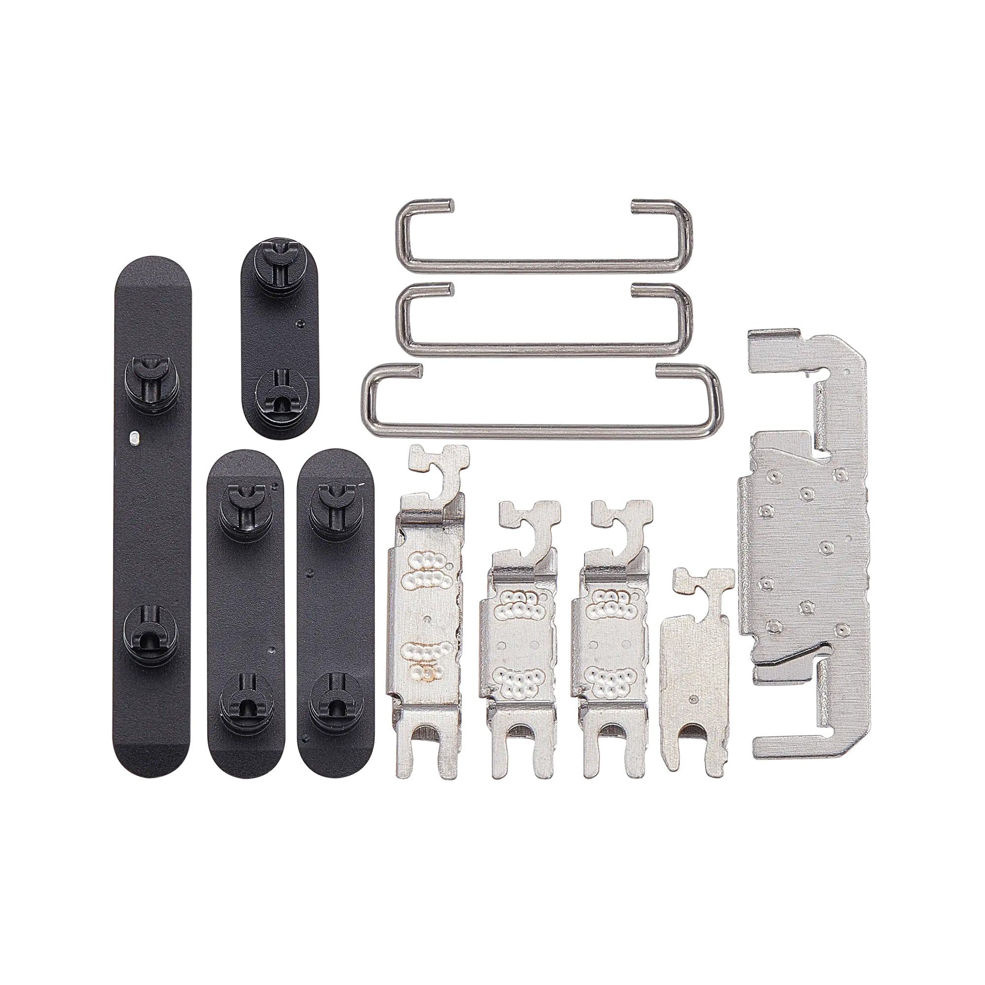 For Apple 16, 16 Plus Zijknopset Zwart Compatibel (4 stuks)