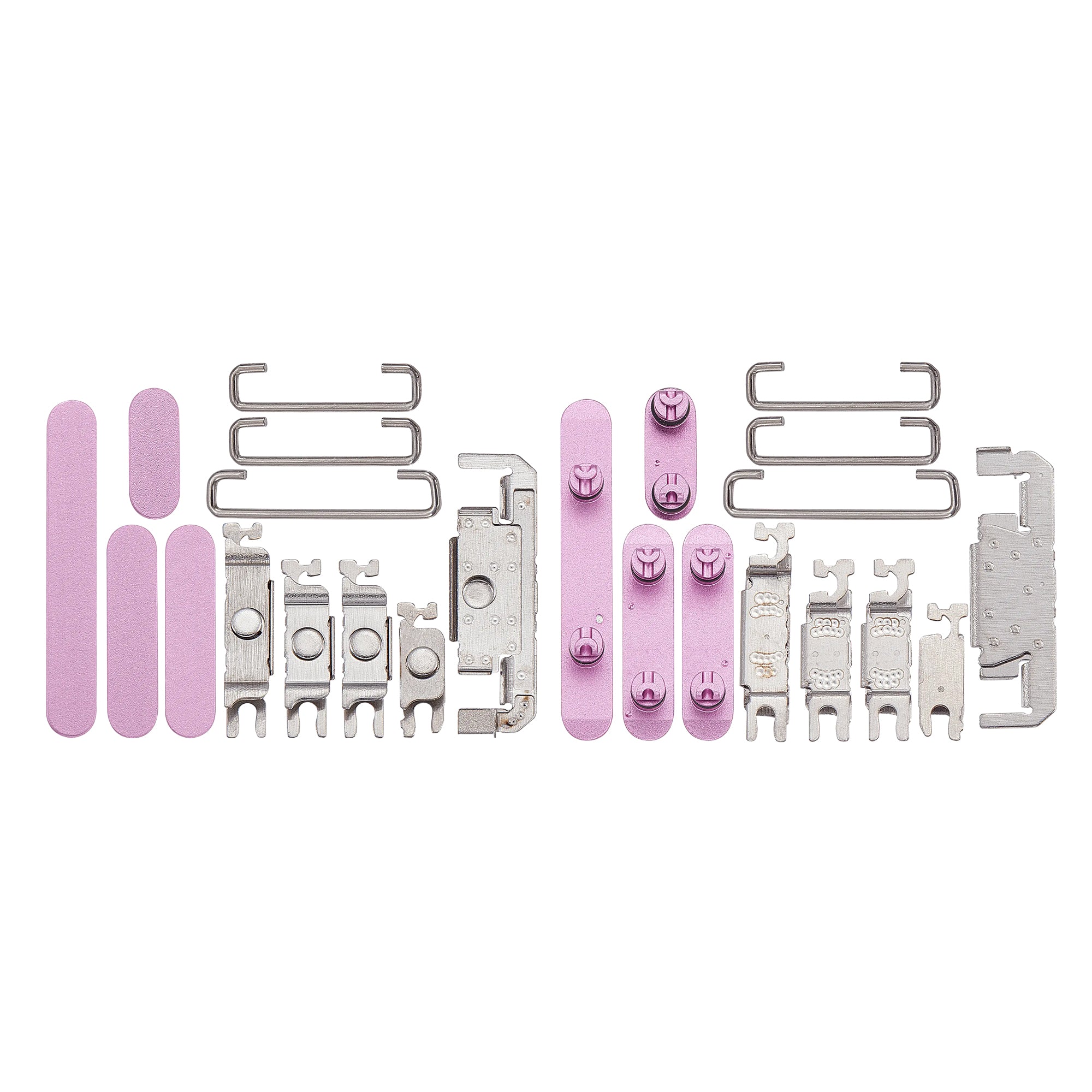 For Apple 16, 16 Plus Zijknopset Roze Compatibel (4 stuks)