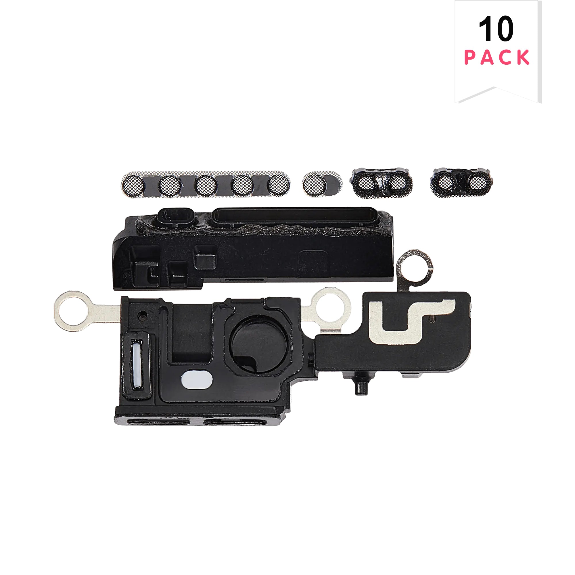 For Apple iPhone 16 Plus luidspreker en microfoon Mesh zwart compatibel (10st)