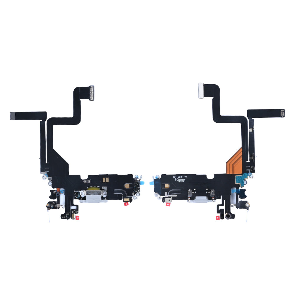 For Apple iPhone 14 Pro systeem opladen Flex zilver compatibel
