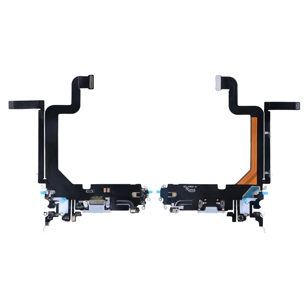 For Apple iPhone 14 Pro Max Systeem Opladen Flex Zilver Compatibel
