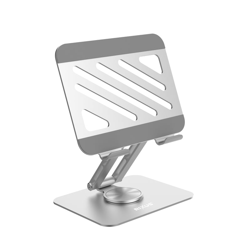 Rixus RXHW45 Tabletstandaard Opvouwbaar Zilver