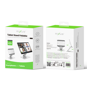 Rixus RXHW45 Tabletstandaard Opvouwbaar Zilver