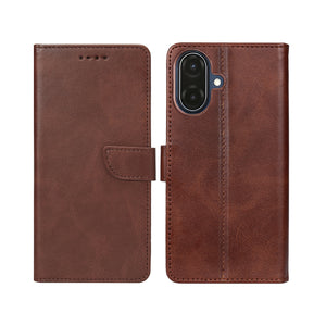 Rixus Boekenkast Voor Samsung Galaxy A07 Bruin
