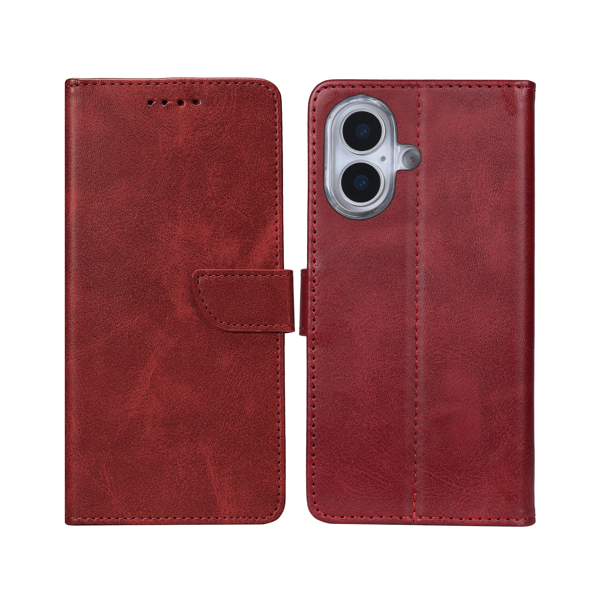 Rixus Boekhoesje For Apple iPhone 17 Donkerrood