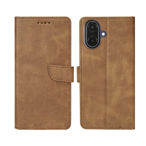 Rixus Bookcase For Samsung Galaxy A07 Light Brown
