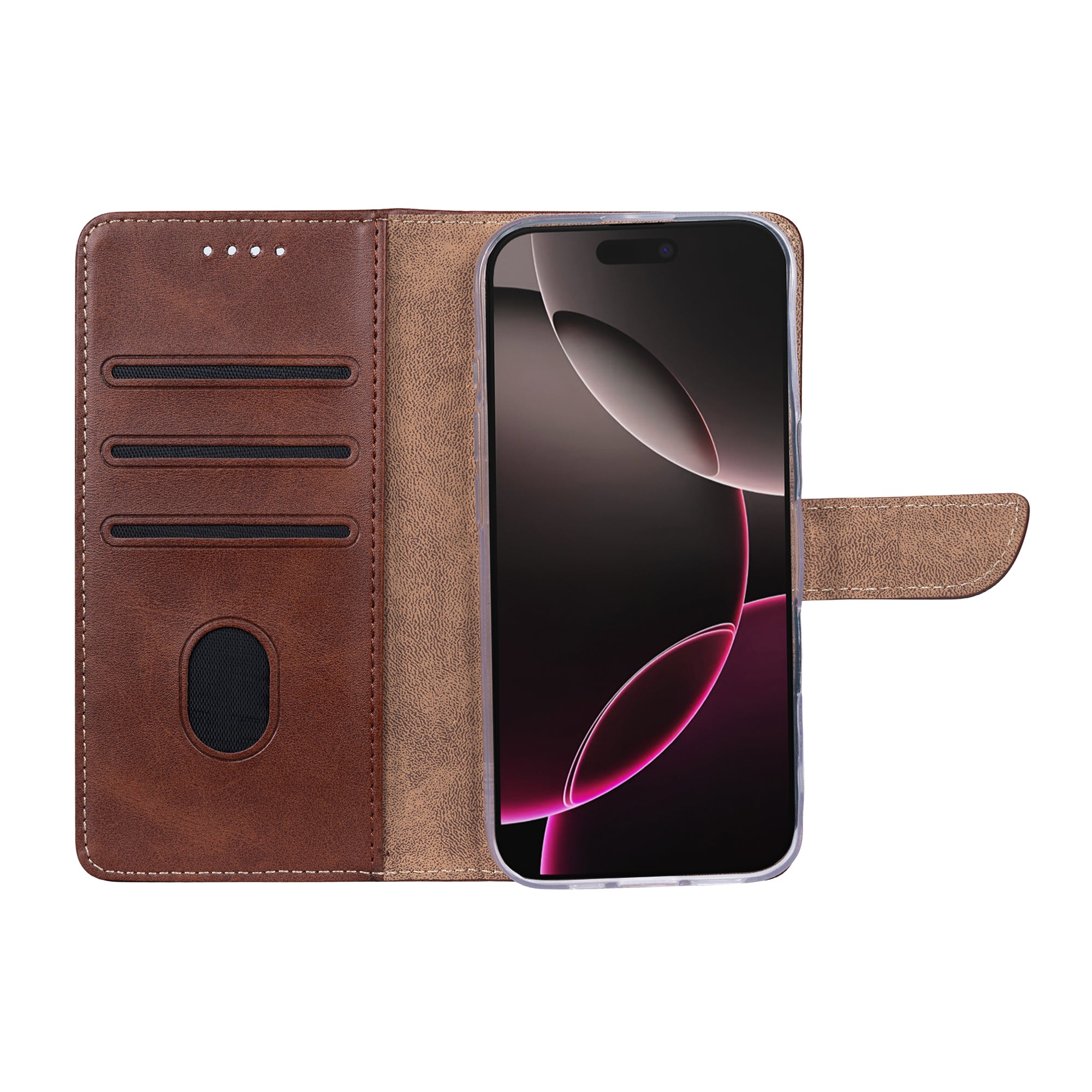 Rixus Boekenhoes For Apple iPhone 17 Pro Bruin