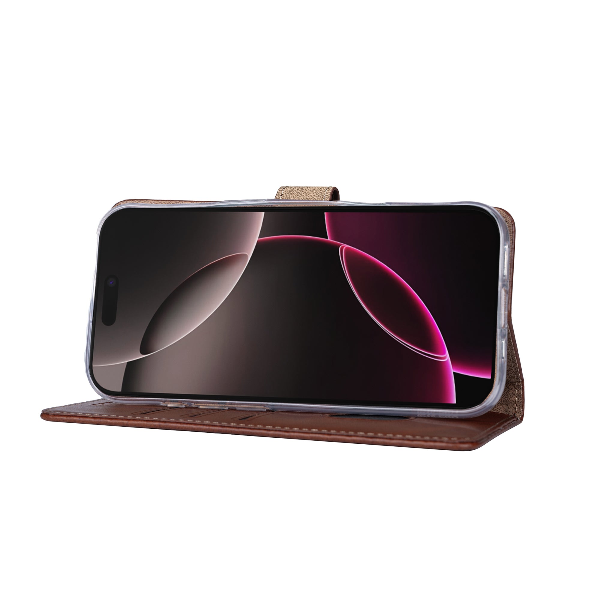 Rixus Boekenhoes For Apple iPhone 17 Pro Bruin