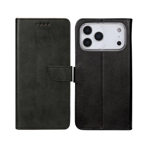 Rixus Bookcase For Apple iPhone 17 Pro Max Zwart