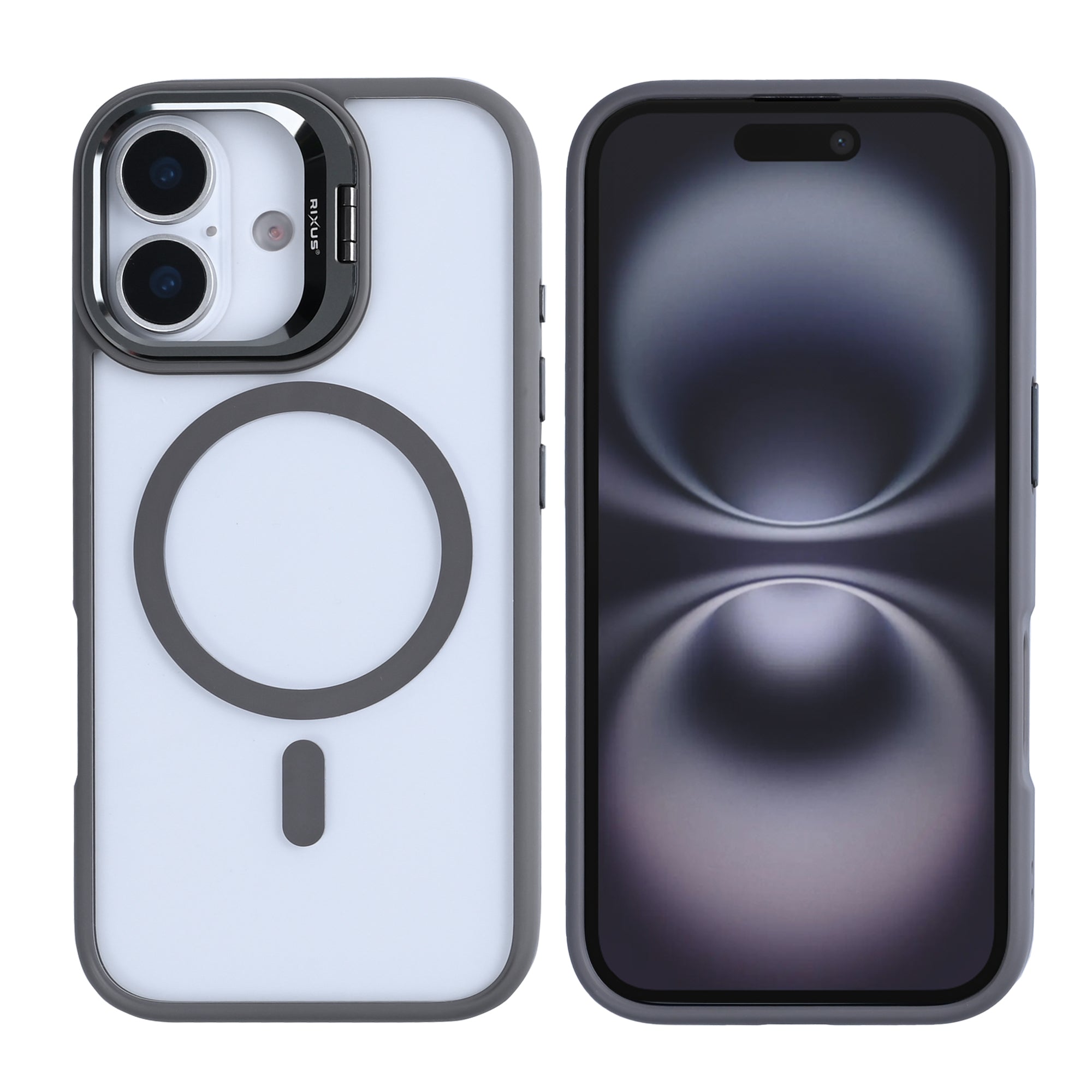 Rixus Classic 03 Hoesje Met MagSafe For Apple iPhone 17 Titaangrijs