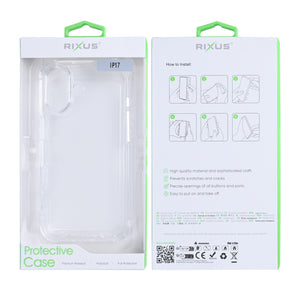 Rixus Anti-Barst Case For Apple iPhone 17 Transparant