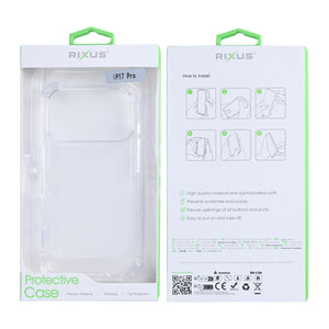 Rixus Anti-Barst Case For Apple iPhone 17 Pro Transparant
