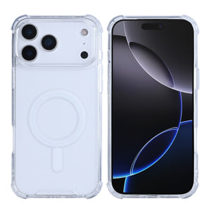 Rixus Anti-Burst Case With MagSafe Compatible For Apple iPhone 17 Pro Max Transparent