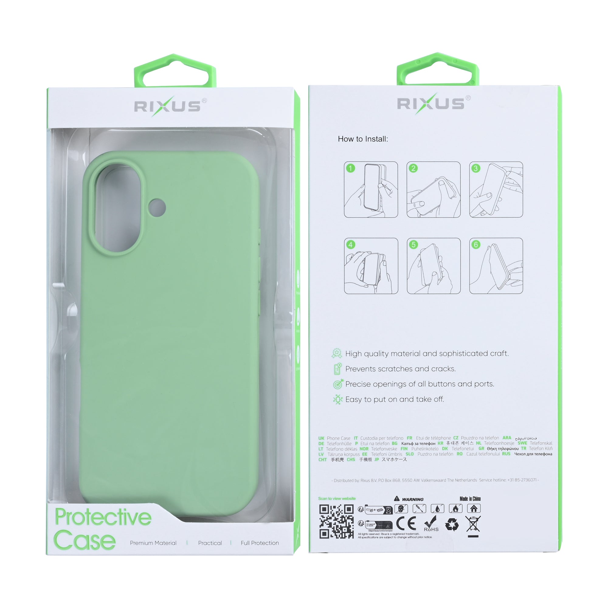 Rixus zachte TPU-telefoonhoes For Apple 17 Matcha