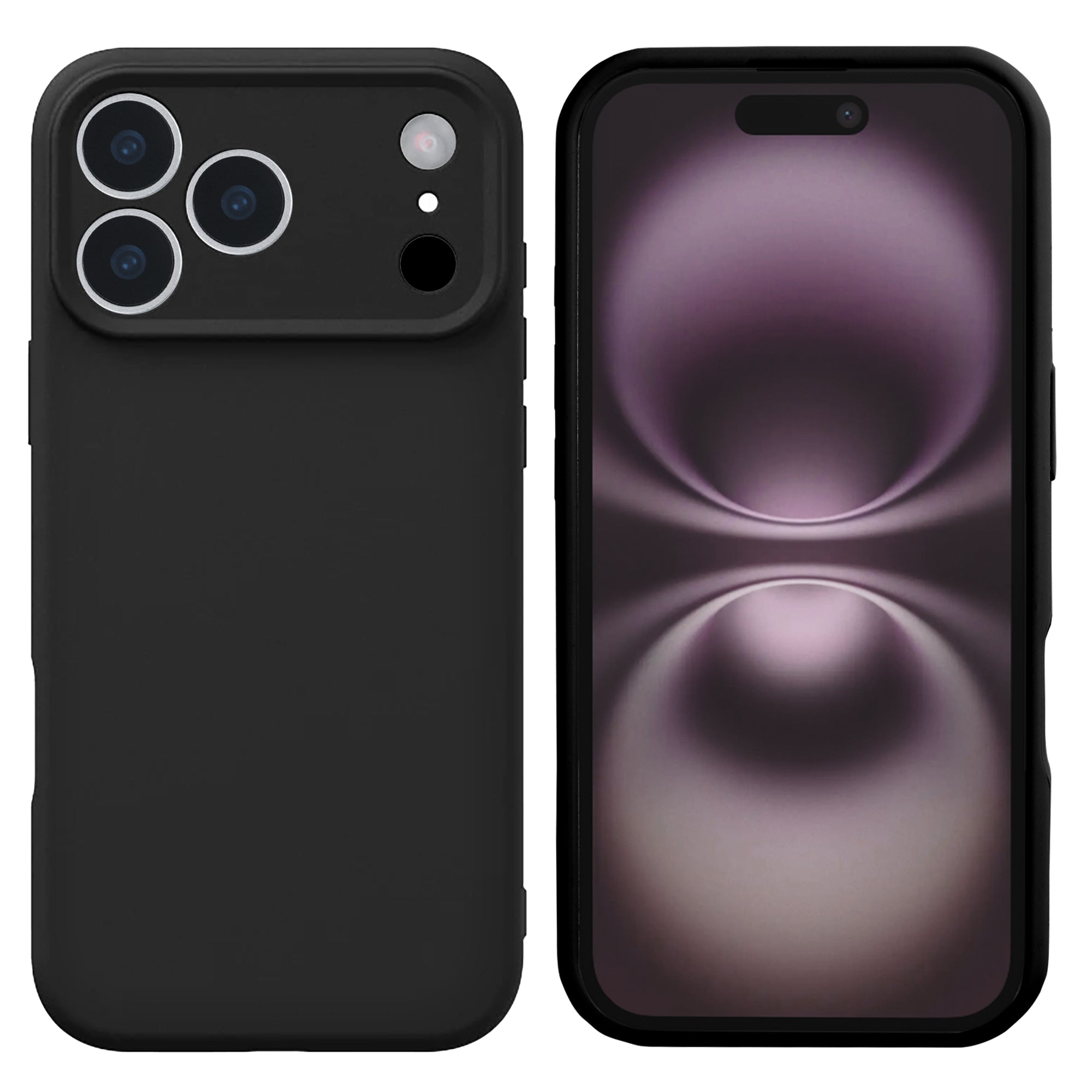 Rixus zachte TPU-telefoonhoes For Apple 17 Pro Max zwart