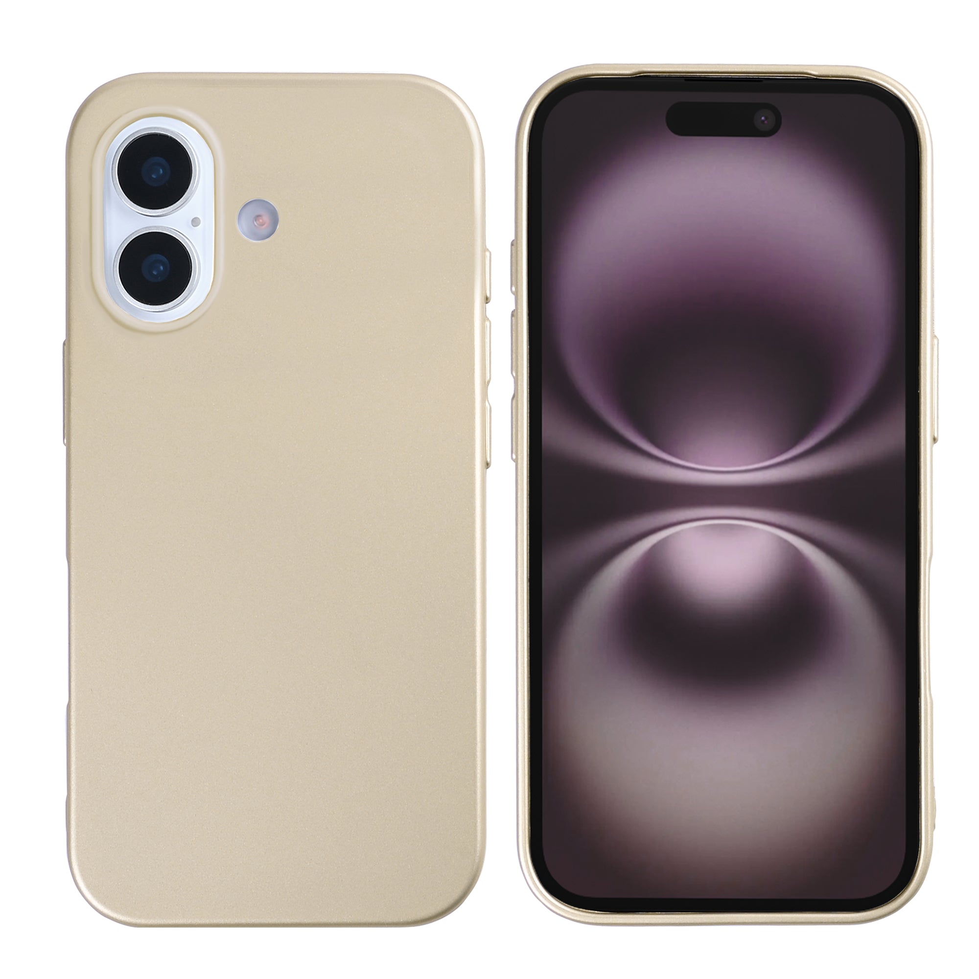 Rixus Zacht TPU Telefoonhoesje Met MagSafe For Apple iPhone 17 Goud