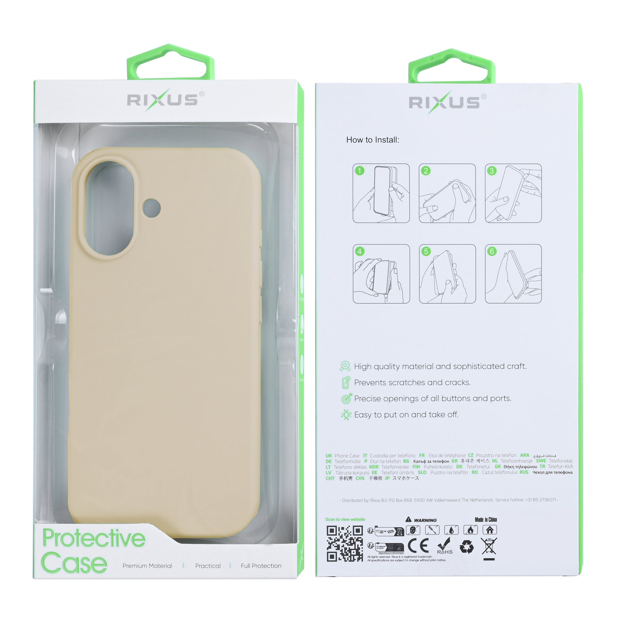 Rixus Zacht TPU Telefoonhoesje Met MagSafe For Apple iPhone 17 Goud